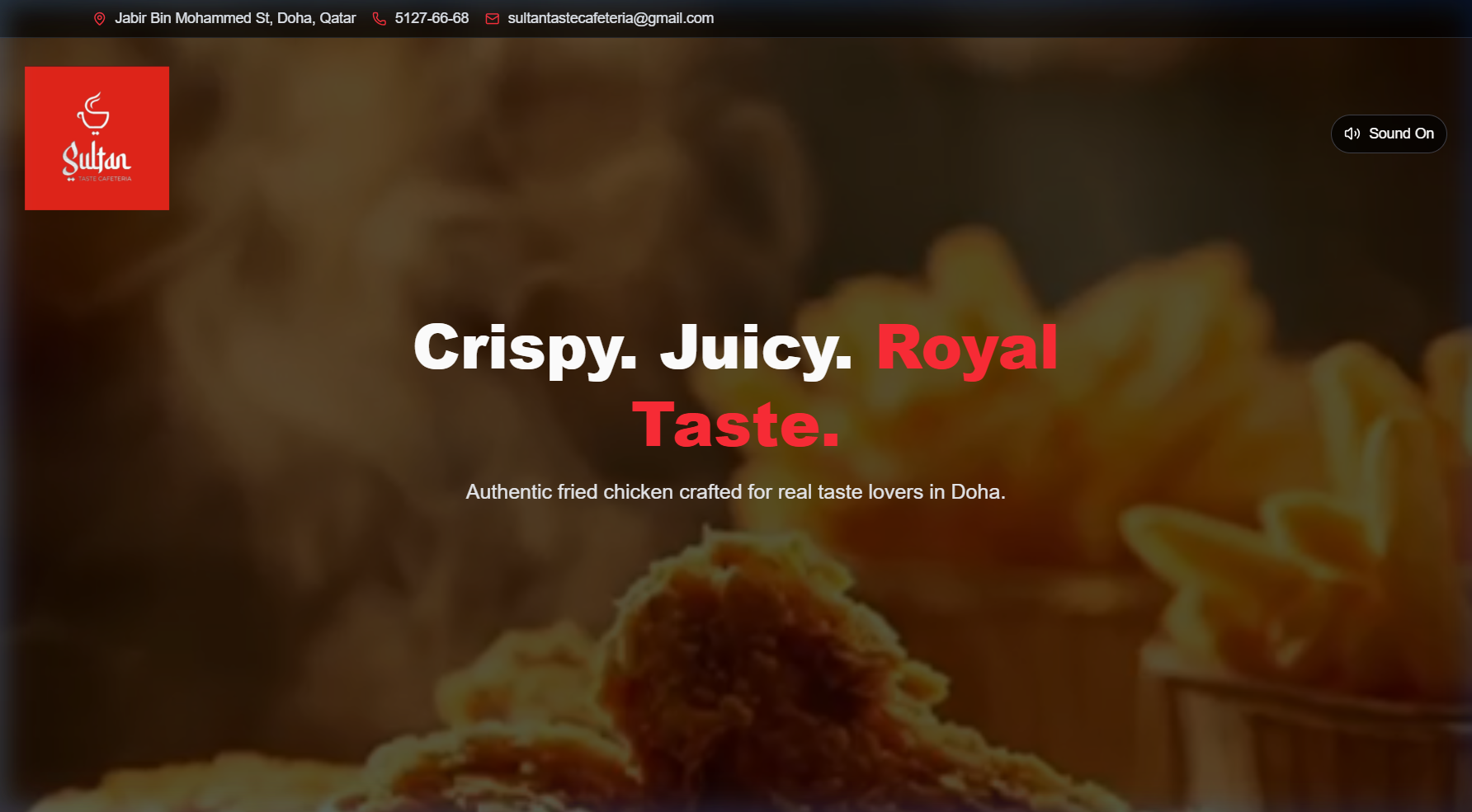 Sultan Fried Chicken Interface